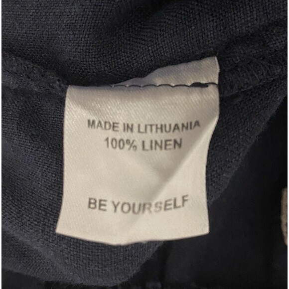 Lot Of 2 Pairs FLAX L Bermuda Shorts Size Large Green Blue 100% Linen 15” Inseam - Picture 7 of 14